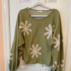 Ekouaer Green Floral Sweatsuit